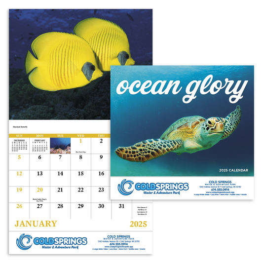 Good Value Ocean Glory  Stapled Calendar-7217