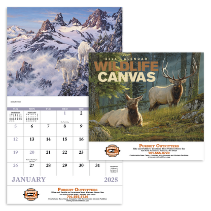 Good Value Wildlife Canvas  Stapled Calendar-7238