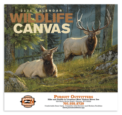 Good Value Wildlife Canvas  Stapled Calendar-7238