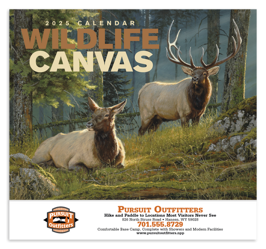 Good Value Wildlife Canvas  Stapled Calendar-7238