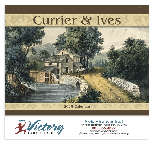 Good Value Currier  Ives  Stapled Calendar-7241