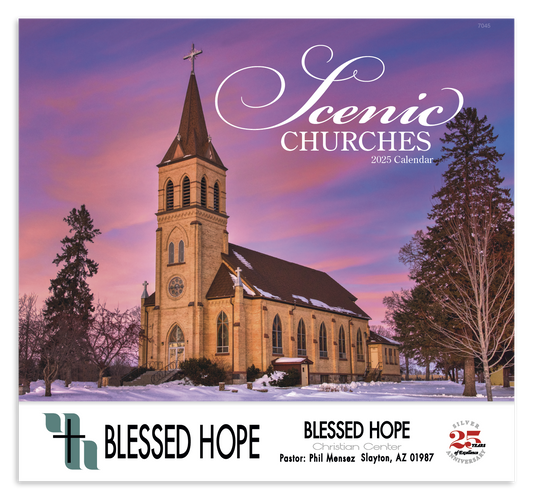 Good Value Scenic Churches  Stapled Calendar-7245
