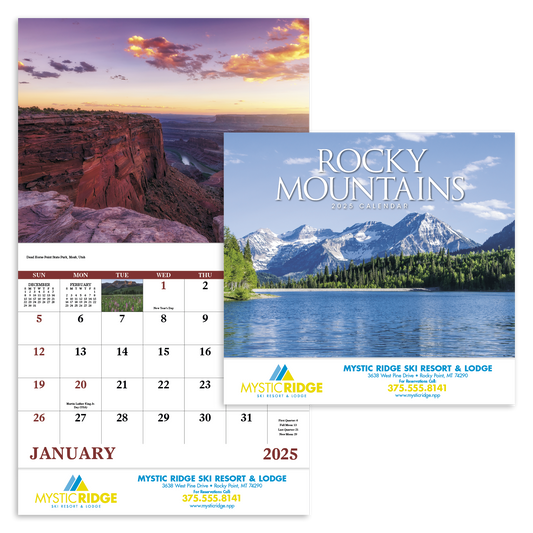 Good Value Rocky Mountains  Stapled Calendar-7278