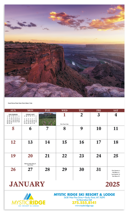 Good Value Rocky Mountains  Stapled Calendar-7278