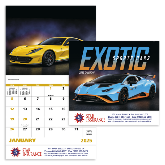Good Value Exotic Sports Cars  Stapled Calendar-7281