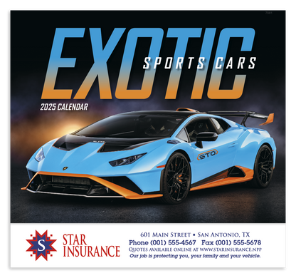 Good Value Exotic Sports Cars  Stapled Calendar-7281