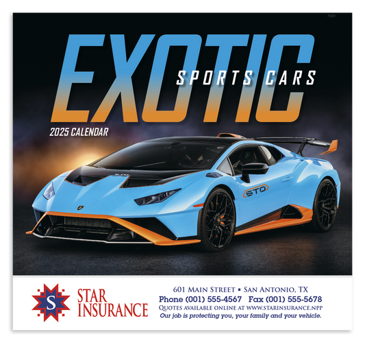 Good Value Exotic Sports Cars  Stapled Calendar-7281