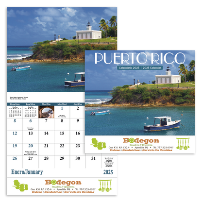 Good Value Puerto Rico  Stapled Calendar-7289