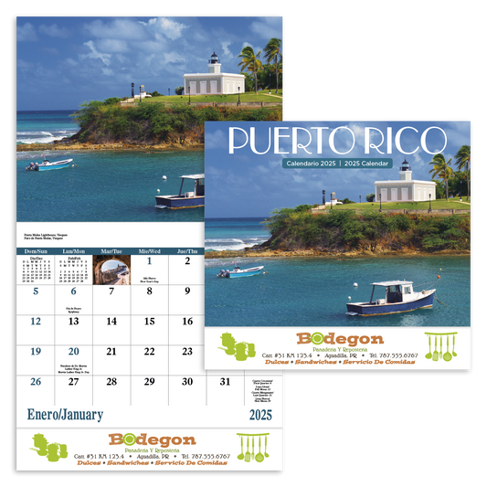 Good Value Puerto Rico  Stapled Calendar-7289