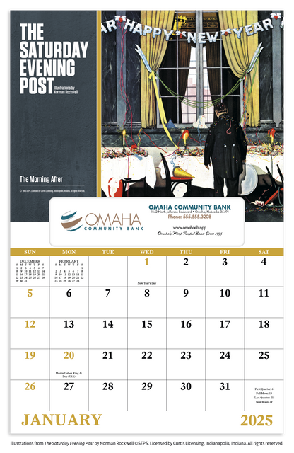 Good Value The Saturday Evening Post  Window Calendar-7539