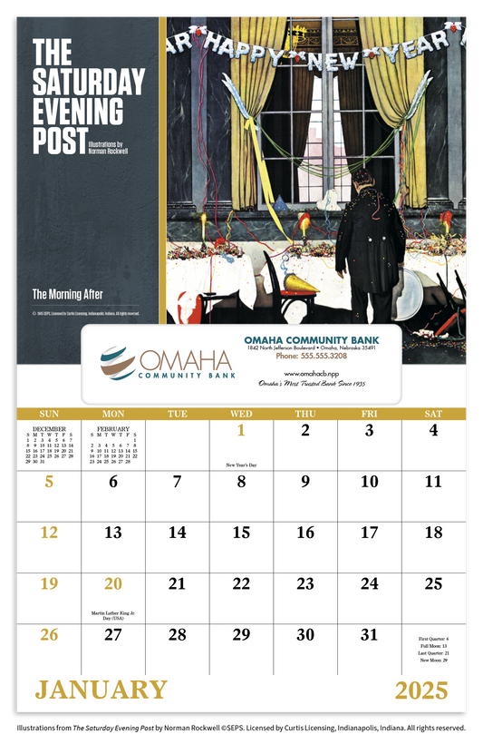 Good Value The Saturday Evening Post  Window Calendar-7539