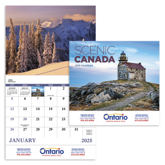Good Value Scenic Canada  Stapled Calendar-7302