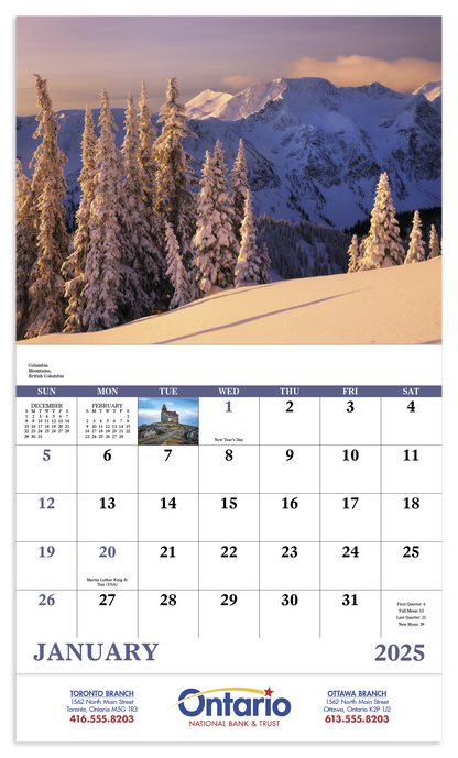 Good Value Scenic Canada  Stapled Calendar-7302
