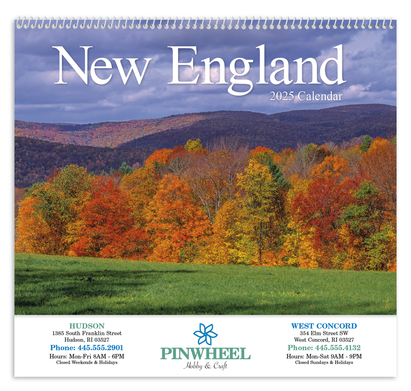 HotLine Products New England Appointment Calendar  Spiral-412