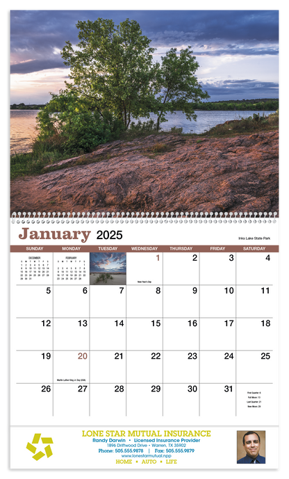 HotLine Products Texas Appointment Calendar  Spiral-436