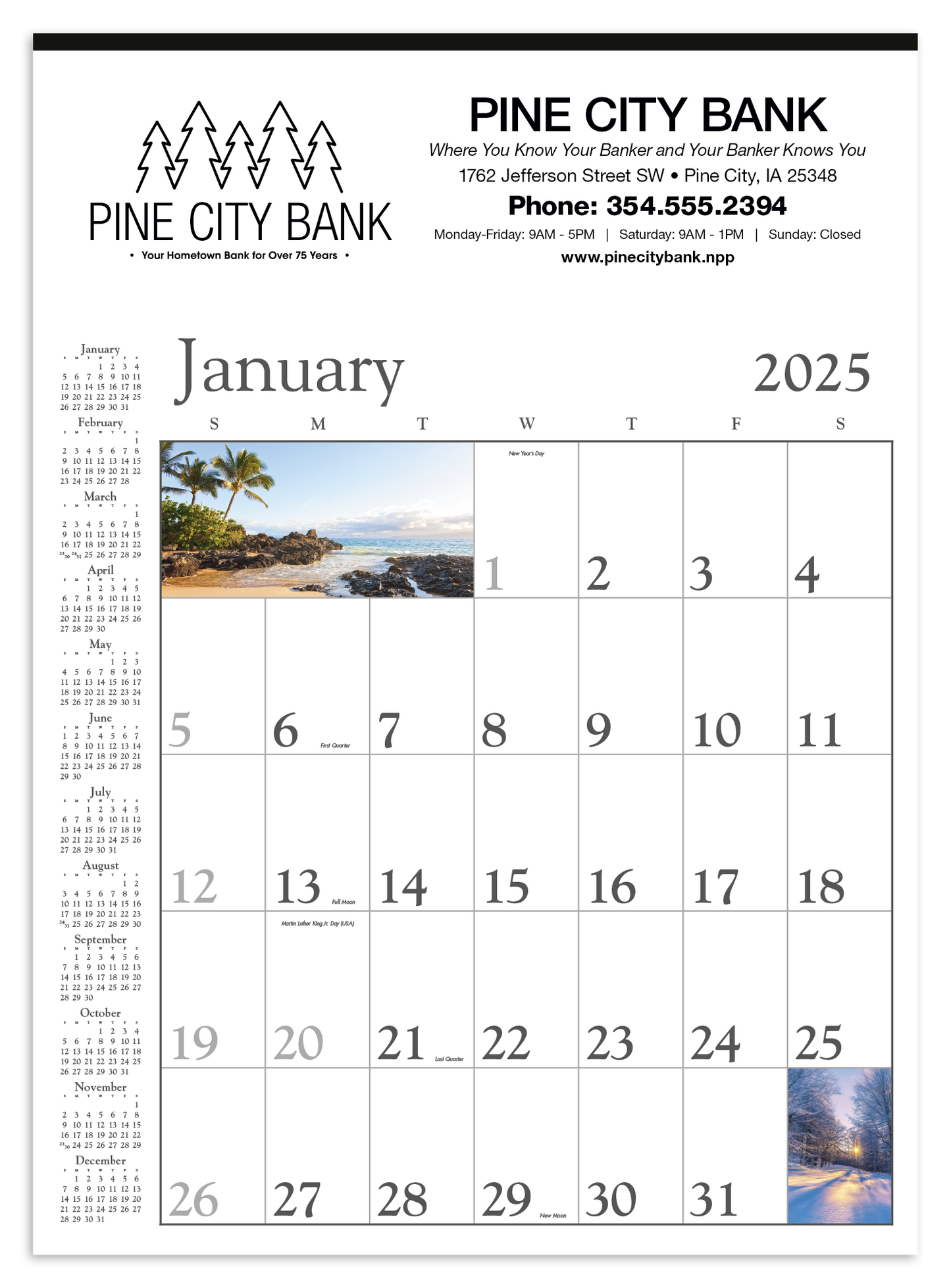 Triumph Calendars Decorator Memo White Calendar-6107