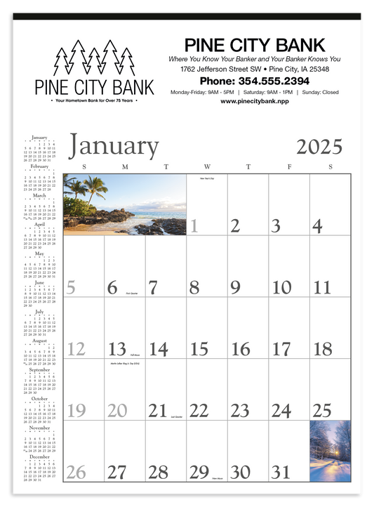 Triumph Calendars Decorator Memo White Calendar-6107