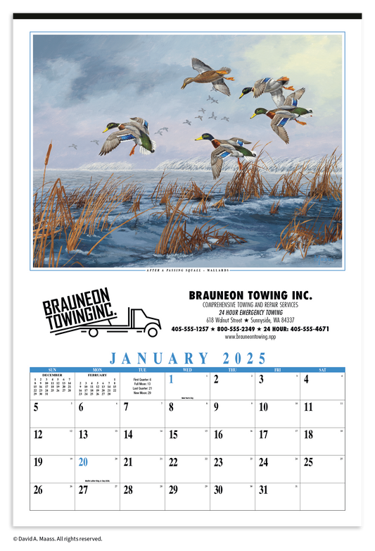 HotLine Products Maass Wildfowl Executive Calendar-614