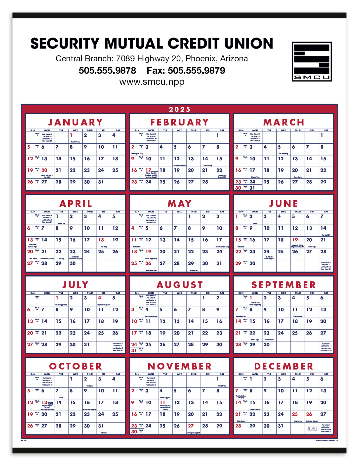 Triumph Calendars SpanAYear Calendar-6203