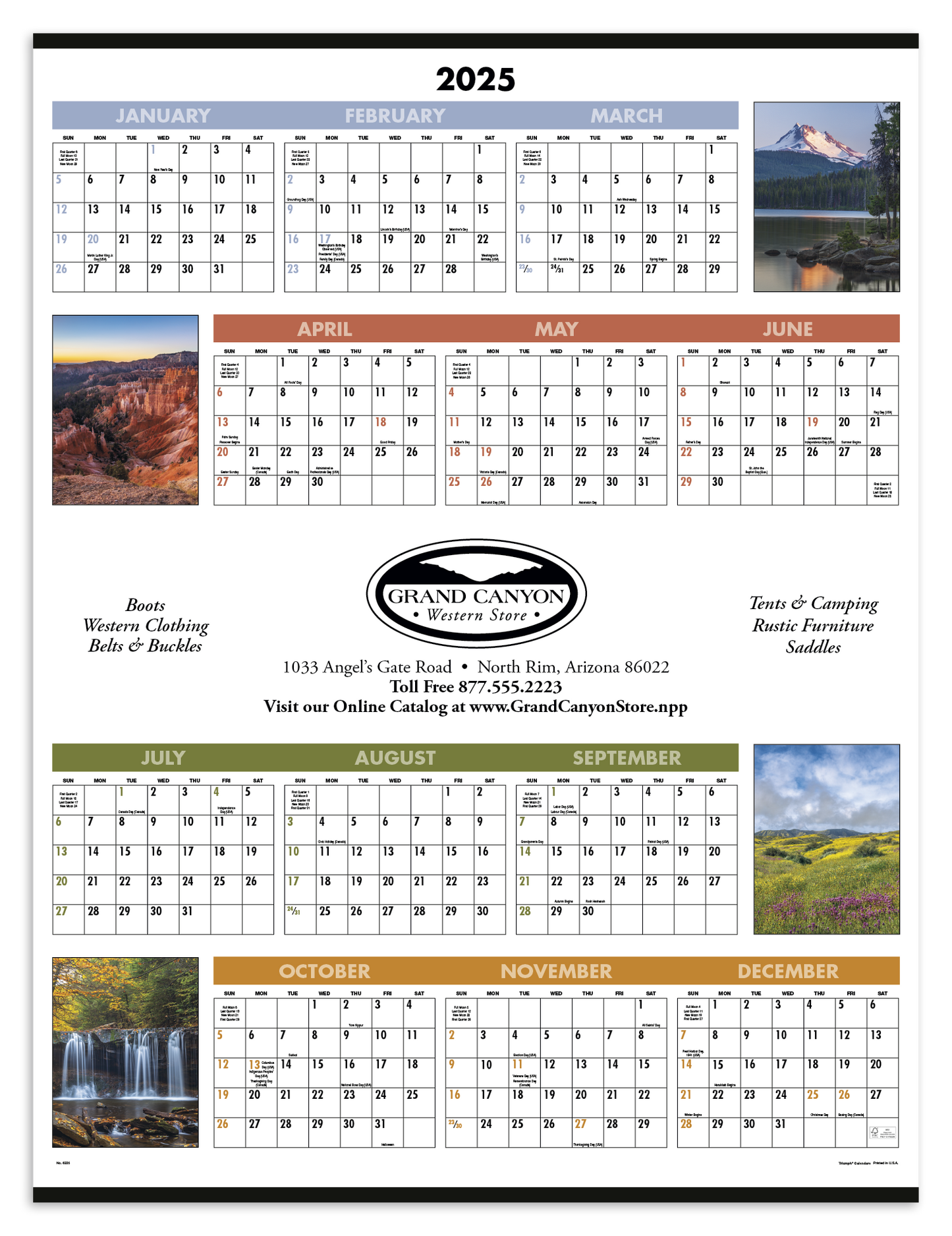 Triumph Calendars Scenic SpanAYear Calendar-6205