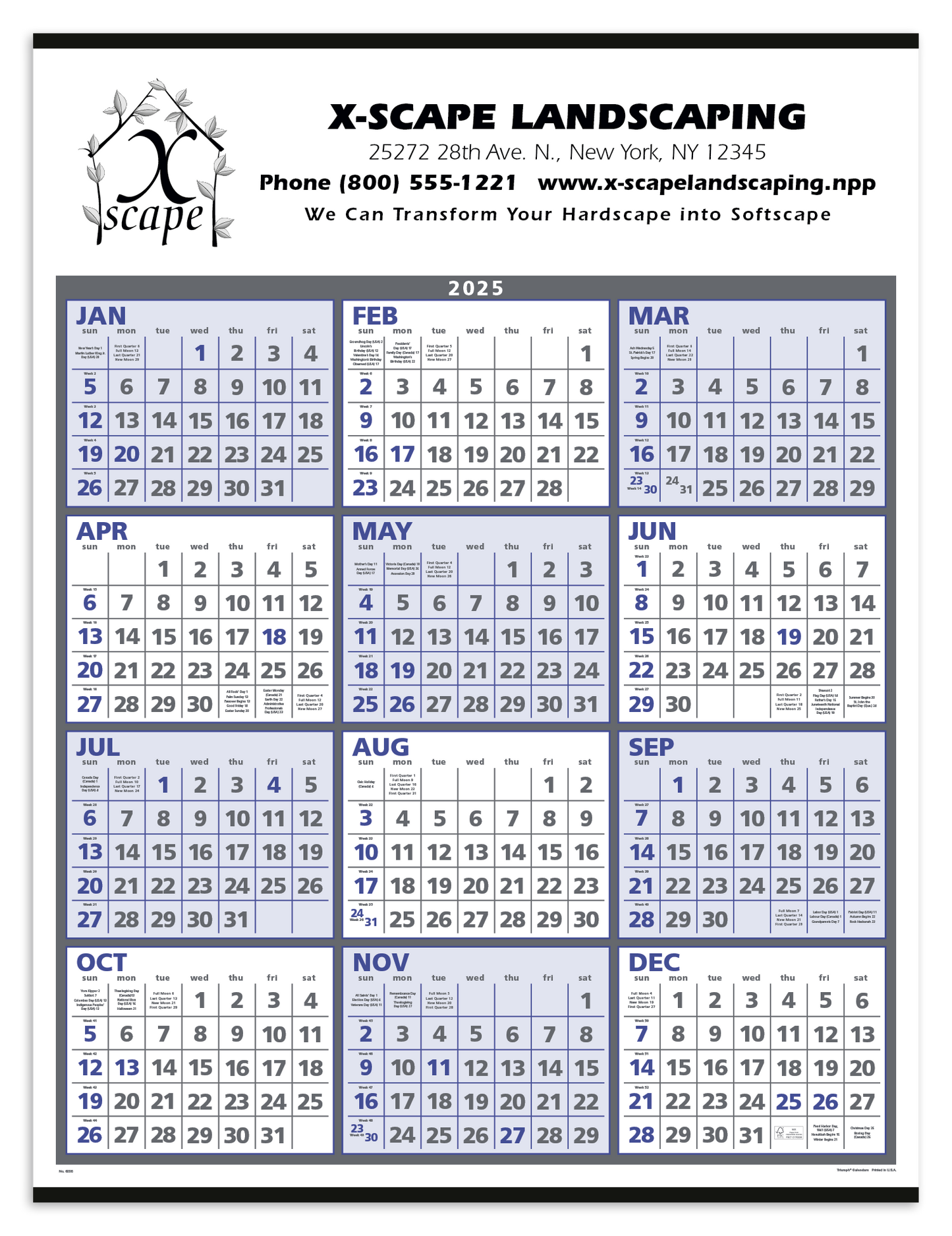 Triumph Calendars SpanAYear Calendar-6206