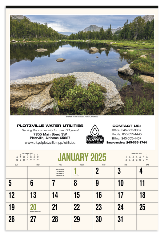 HotLine Products Scenic America ExecutiveWhite Ad Calendar-636