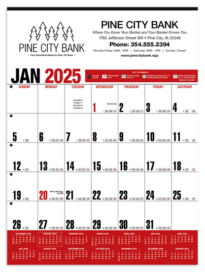 HotLine Products Yearly Record Red Calendar-642