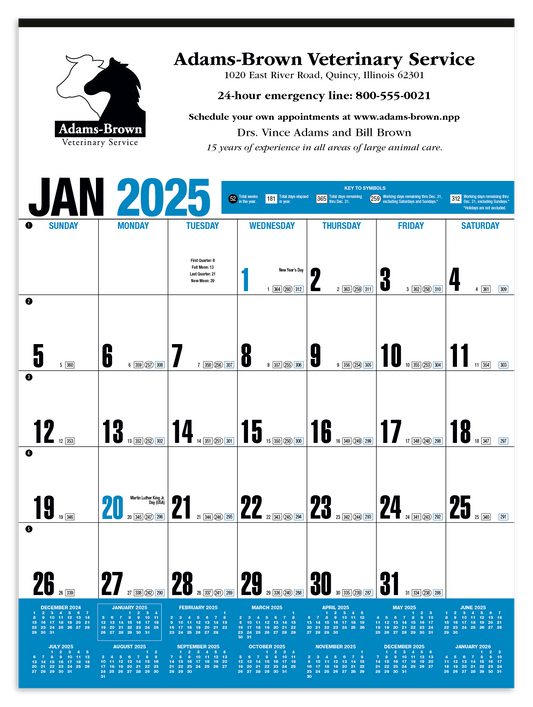 HotLine Products Yearly Record Blue Calendar-643