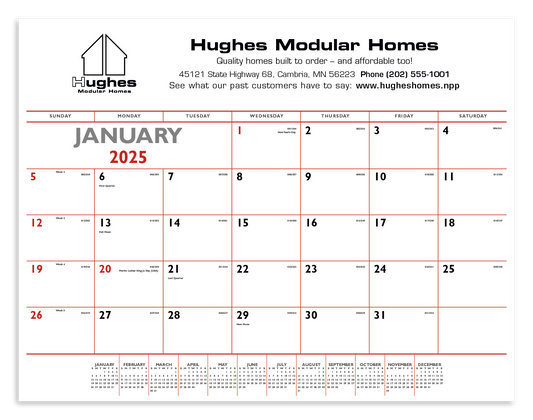 Triumph Calendars Red  Black Desk Pad-6500