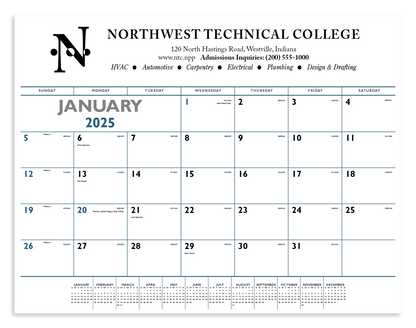 Triumph Calendars Blue  Black Desk Pad-6503