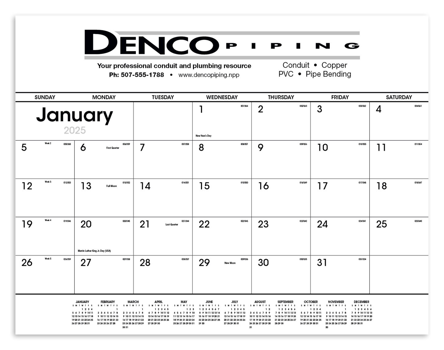Triumph Calendars Black  White Desk Pad-6505