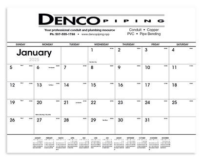 Triumph Calendars Black  White Desk Pad-6505