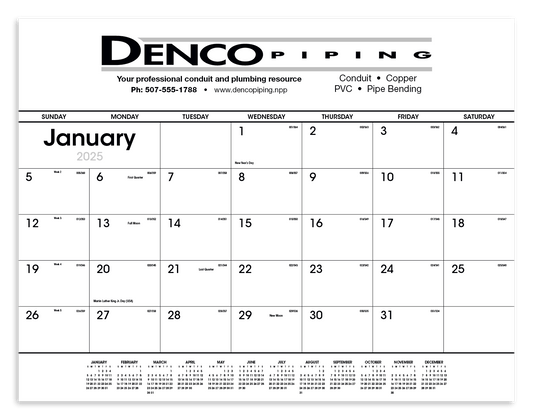 Triumph Calendars Black  White Desk Pad-6505