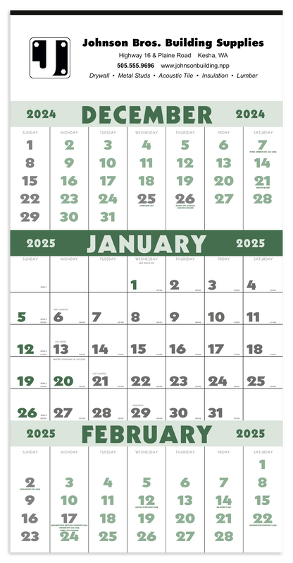 Triumph Calendars 3Month Planner 12 Sheet-6600