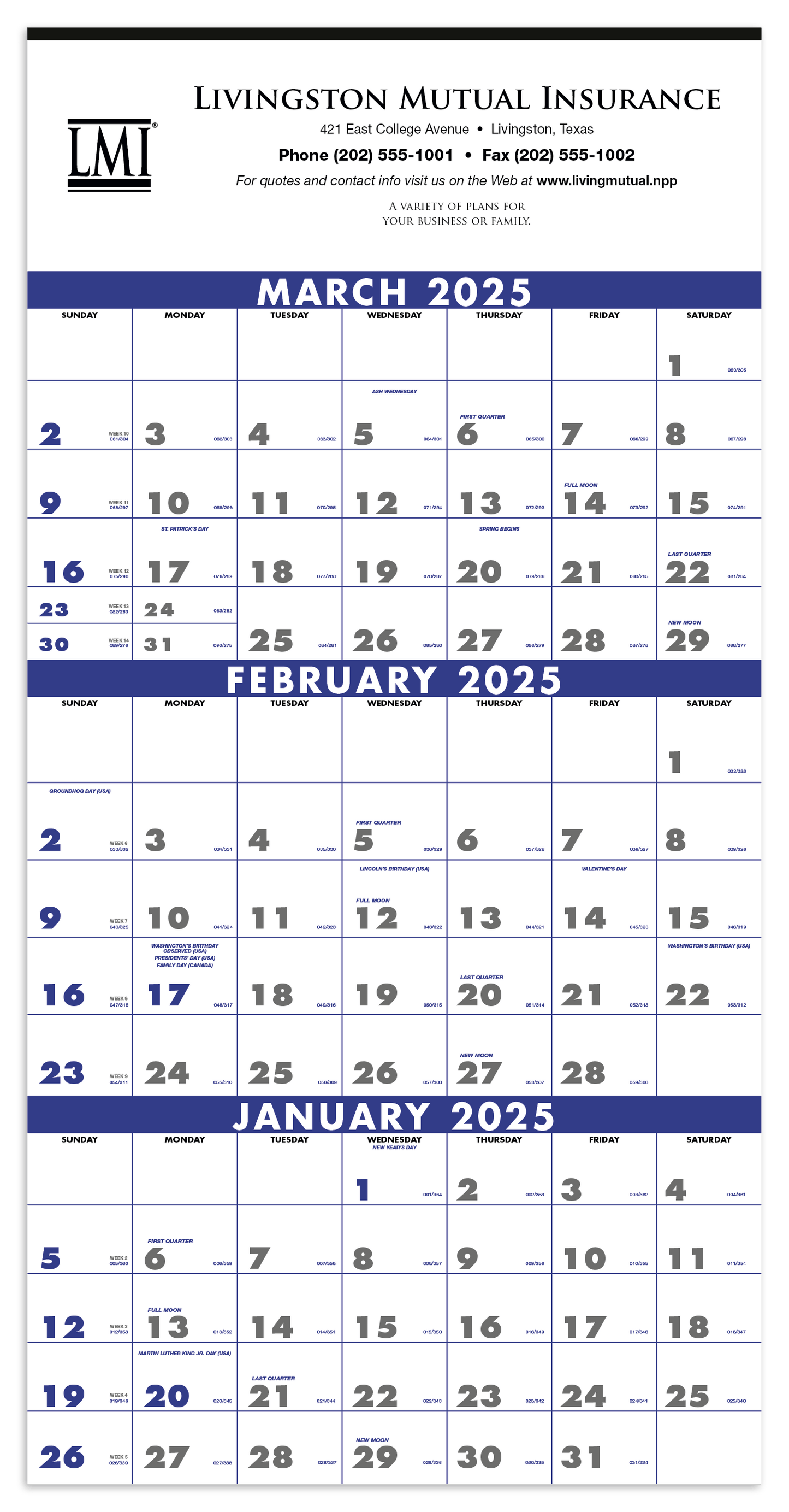 Triumph Calendars 3Month Planner 4Sheet-6601
