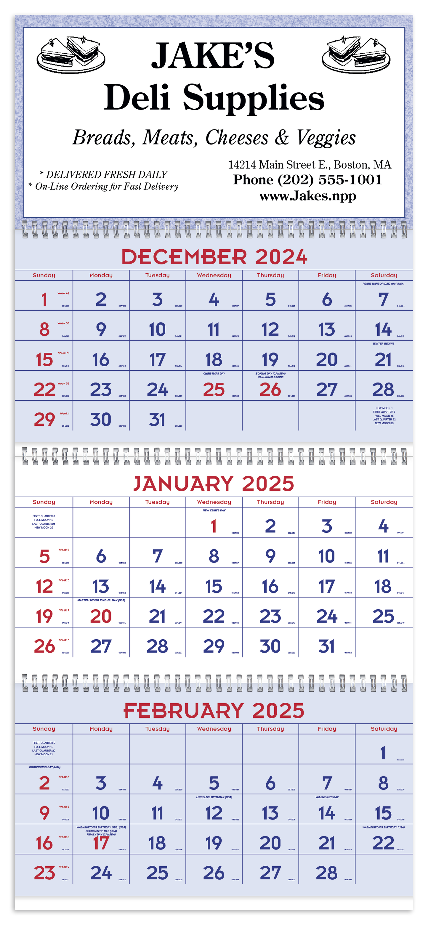 Triumph Calendars Red  Blue Commercial Planner-6603