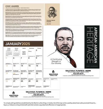 Triumph Calendars AfricanAmerican Heritage Dr Martin Luther King Jr Calendar-6703