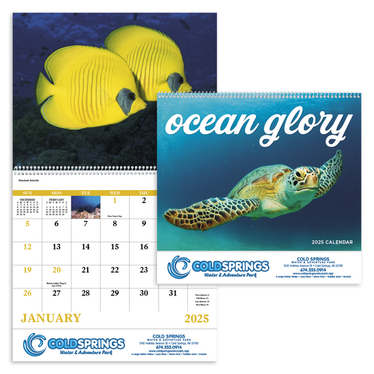 Good Value Ocean Glory  Spiral Calendar-7017