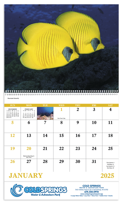 Good Value Ocean Glory  Spiral Calendar-7017