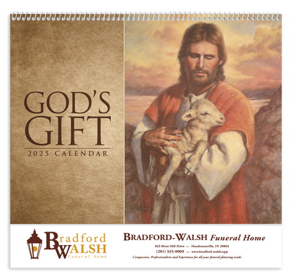 Good Value Gods Gift w Funeral PrePlanning Sheet  Spiral Calendar-7019