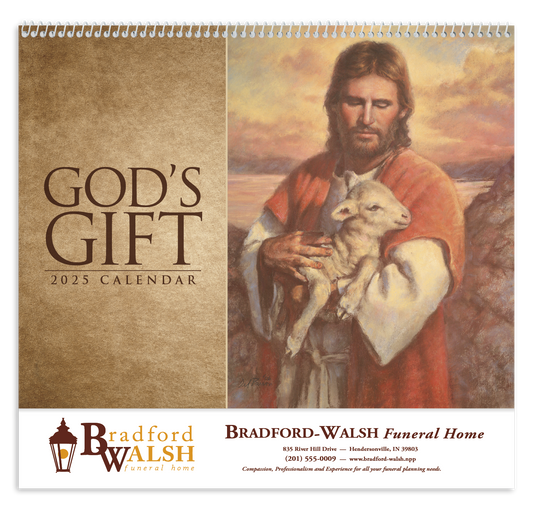 Good Value Gods Gift w Funeral PrePlanning Sheet  Spiral Calendar-7019