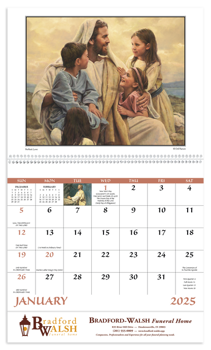 Good Value Gods Gift w Funeral PrePlanning Sheet  Spiral Calendar-7019