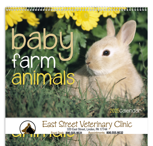 Good Value Baby Farm Animals  Spiral Calendar-7020