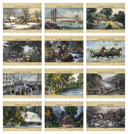 Good Value Currier  Ives  Spiral Calendar-7041