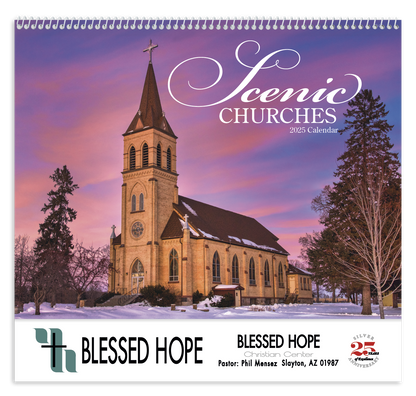 Good Value Scenic Churches  Spiral Calendar-7045