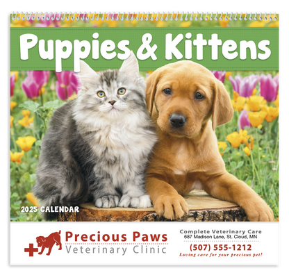 Good Value Puppies  Kittens  Spiral Calendar-7007