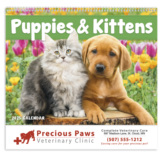 Good Value Puppies  Kittens  Spiral Calendar-7007
