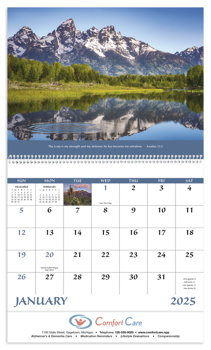 Good Value Eternal Word without Funeral Planner  Spiral Calendar-7023