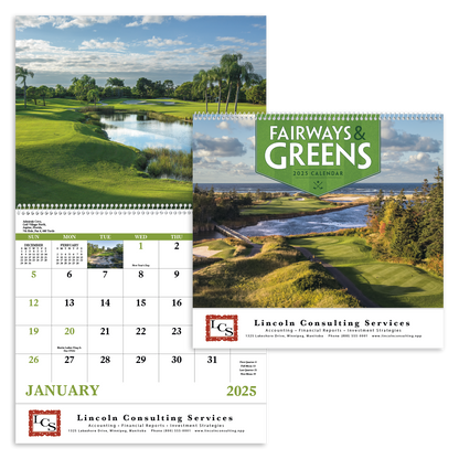 Good Value Fairways  Greens  Spiral Calendar-7029