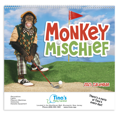 Good Value Monkey Mischief  Spiral Calendar-7033